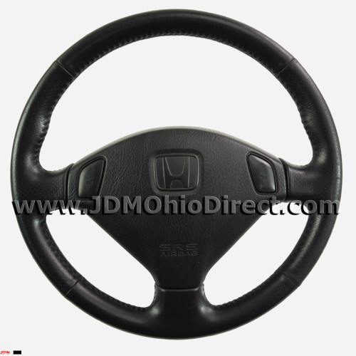 JDM BB6 Prelude SiR Black Leather Steering Wheel