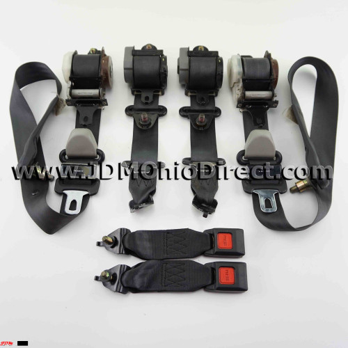 JDM EG6 Civic SiR Black Seatbelt Set 