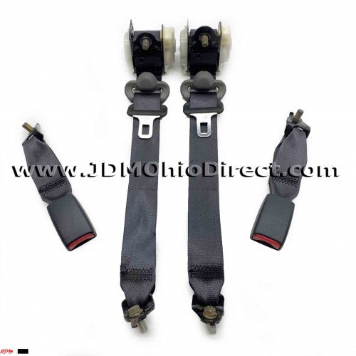 JDM EK9 Civic Type R Black Rear Seatbelt Set 