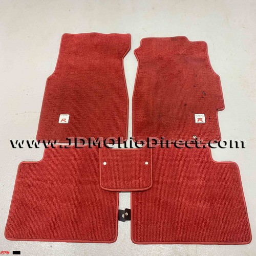 JDM EK9 Civic Type R Red RHD Floor Mat Set