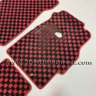 JDM EK9 Civic Type R Red RHD Checkered Floor Mat Set 