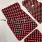 JDM EK9 Civic Type R Red RHD Checkered Floor Mat Set 