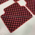 JDM EK9 Civic Type R Red RHD Checkered Floor Mat Set 