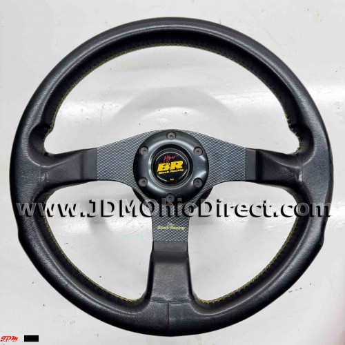 JDM Black Racing Hyper Steering Wheel with EK9 Hub
