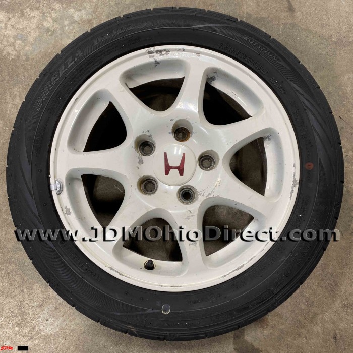 99 Type R White Rims JDM EK9 Civic Type R Wheel and Tire Set