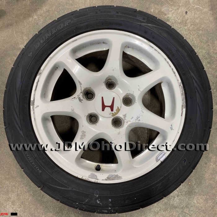 99 Type R White Rims JDM EK9 Civic Type R Wheel and Tire Set