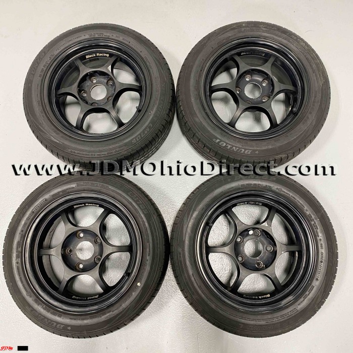 JDM Black Racing Pro N1 15 Inch Wheels and Tires