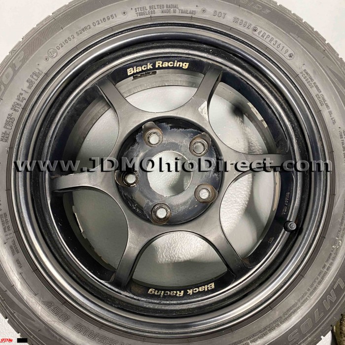 JDM Black Racing Pro N1 15 Inch Wheels and Tires