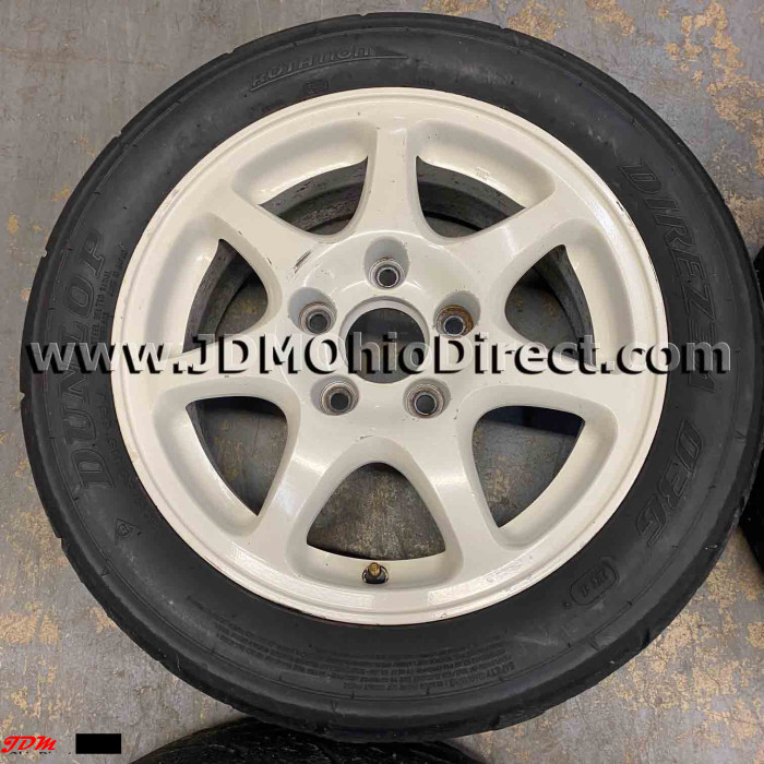 99 Type R White Rims JDM EK9 Civic Type R Wheels and Track Tires