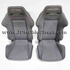 JDM SR2 Recaro Gray Suede Seat Set 